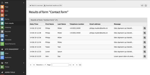 Backend Results